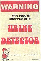 Warning Urine Detector Sign #41350