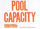 Pool Capacity Sign #40361